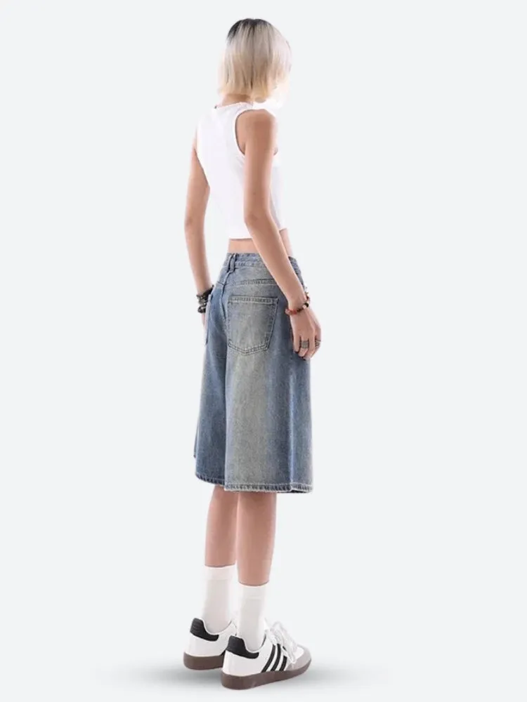 Y2K Skater Denim Shorts