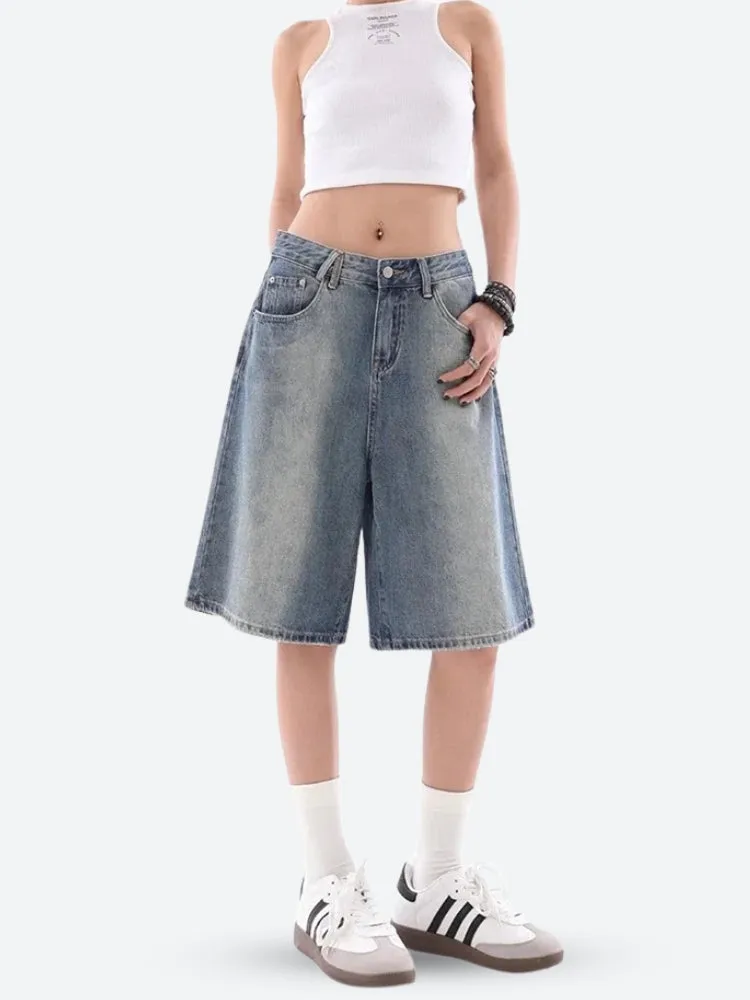 Y2K Skater Denim Shorts