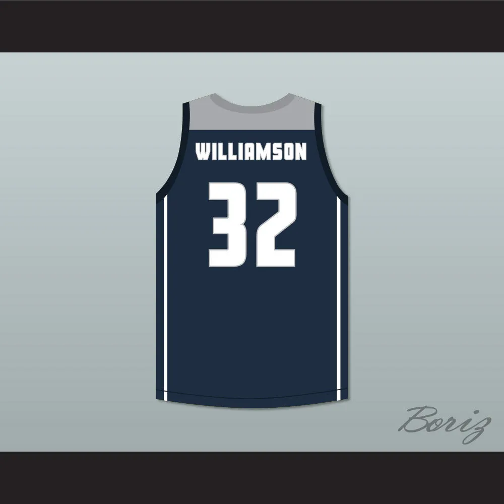Zion Williamson 32 South Carolina Hornets Navy Blue Basketball Jersey 2